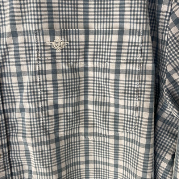 Dockers Long Sleeve Classic Button Down Shirt Blue White Plaid Size XXL - Picture 4 of 14